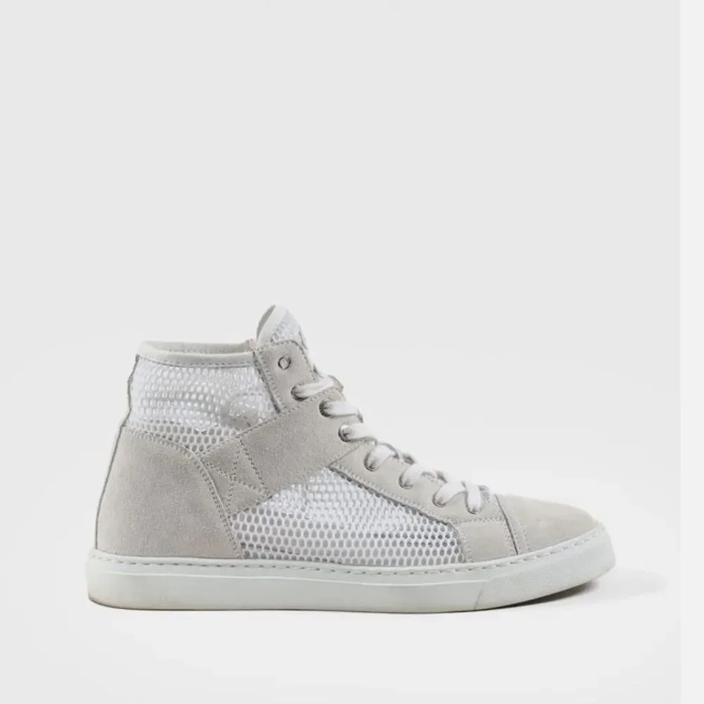 CHANEL Cream and White mesh Sneakers, US7